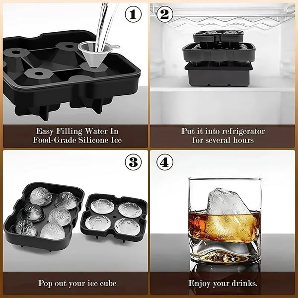 Silicone Ice Ball Mold Tray