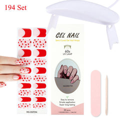 Gel Nail Wraps with UV Lamp Set
