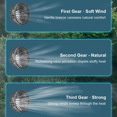 Dual-Head Fan for Car Seats