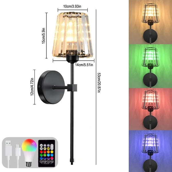 LED RGB Rechargeable Wall Lamp
